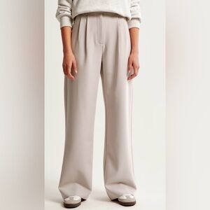 Abercrombie & Fitch Cream Wide Leg Pants